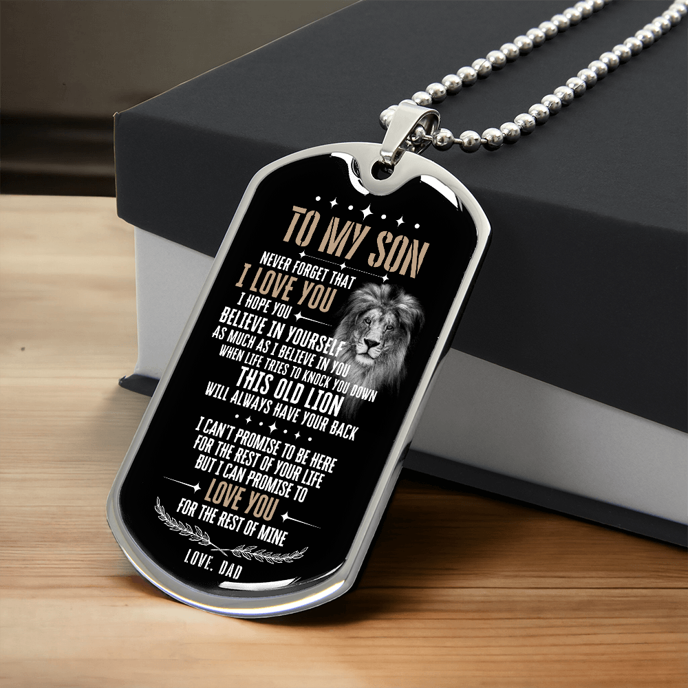 To My Son Gifts, Dad to Son Gifts Ideas, Son Birthday Gifts, Son Graduation Gifts, Personalized Chain Necklace for Son