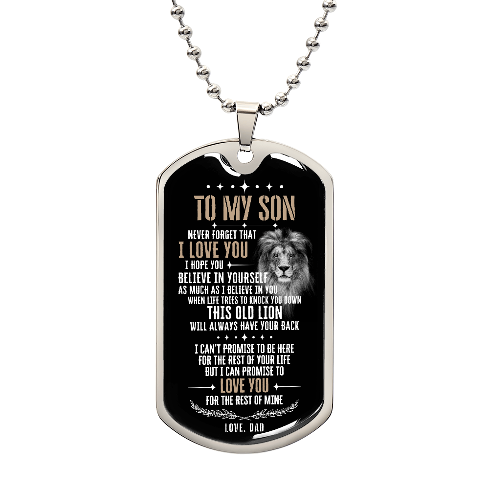 To My Son Gifts, Dad to Son Gifts Ideas, Son Birthday Gifts, Son Graduation Gifts, Personalized Chain Necklace for Son