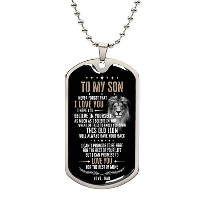 To My Son Gifts, Dad to Son Gifts Ideas, Son Birthday Gifts, Son Graduation Gifts, Personalized Chain Necklace for Son