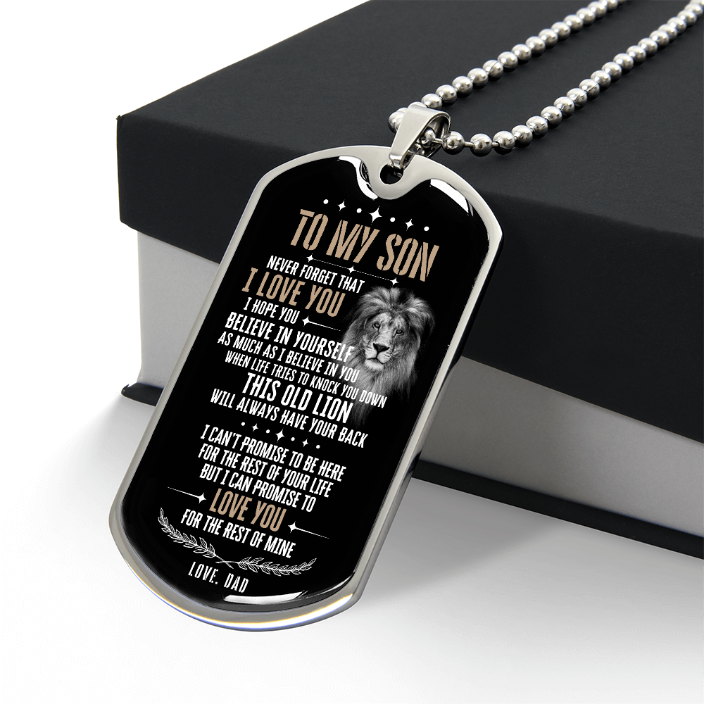 To My Son Gifts, Dad to Son Gifts Ideas, Son Birthday Gifts, Son Graduation Gifts, Personalized Chain Necklace for Son