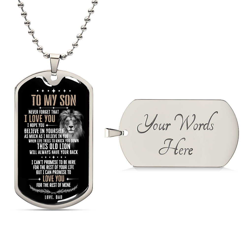 To My Son Gifts, Dad to Son Gifts Ideas, Son Birthday Gifts, Son Graduation Gifts, Personalized Chain Necklace for Son