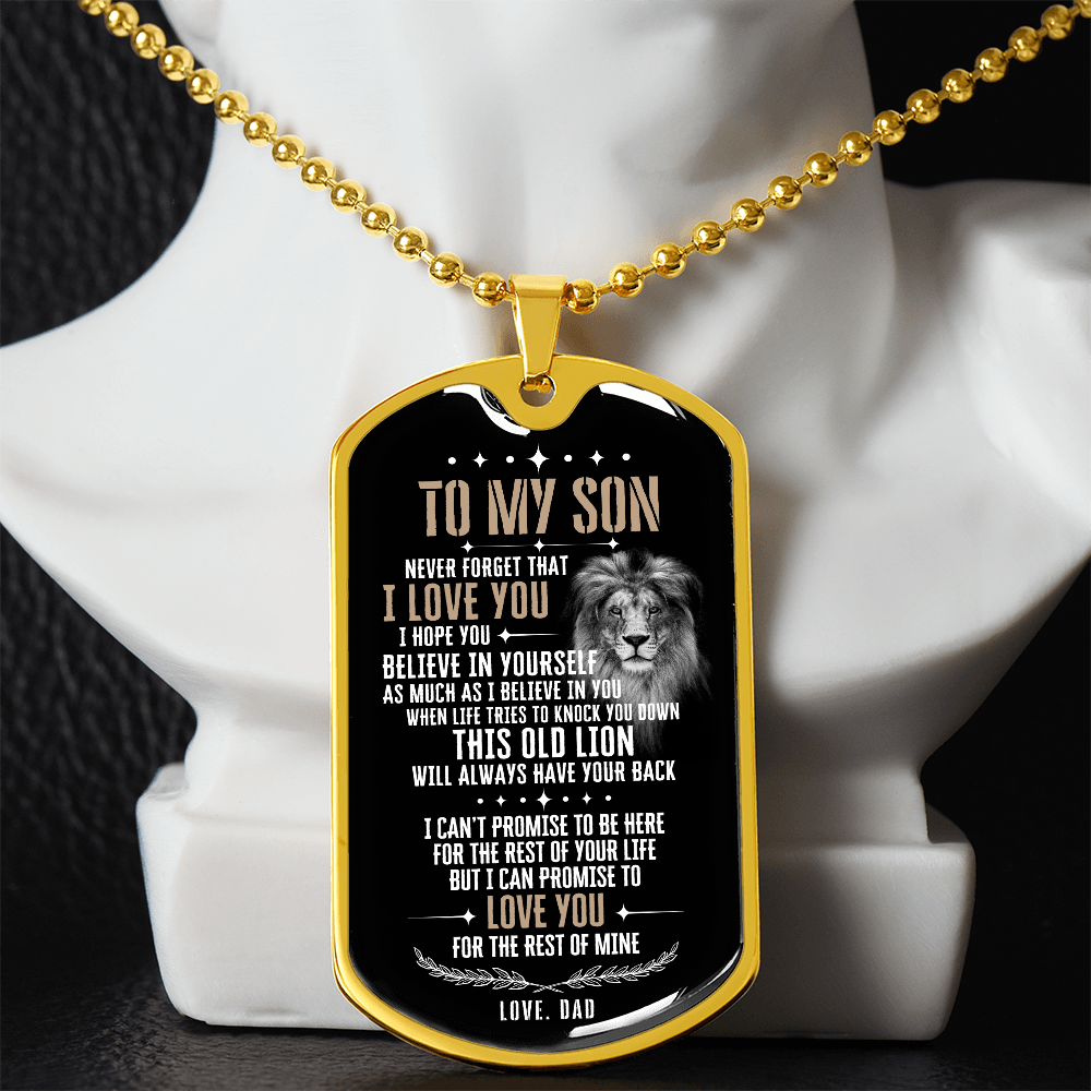 To My Son Gifts, Dad to Son Gifts Ideas, Son Birthday Gifts, Son Graduation Gifts, Personalized Chain Necklace for Son