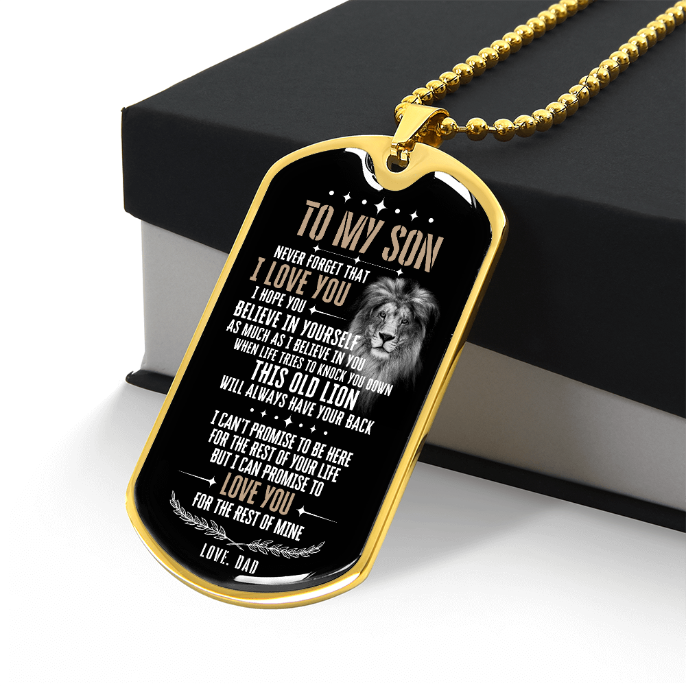 To My Son Gifts, Dad to Son Gifts Ideas, Son Birthday Gifts, Son Graduation Gifts, Personalized Chain Necklace for Son