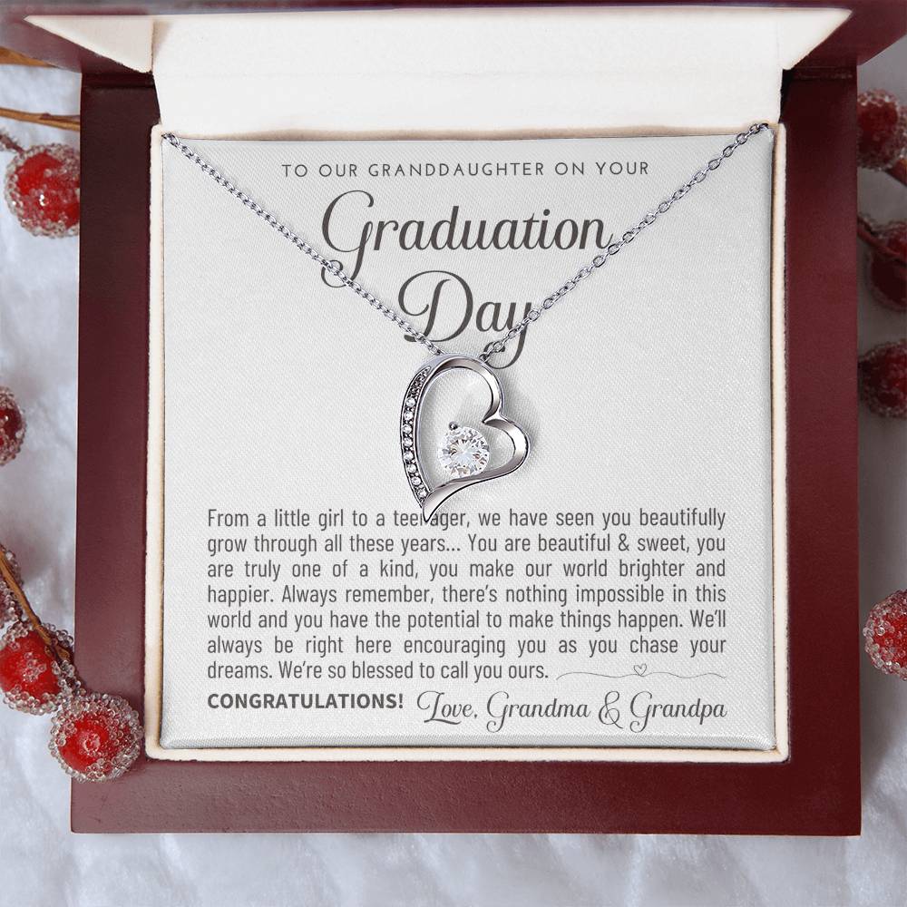 Granddaughter Graduation Gift from Grandma & Grandpa, Gift for Granddaughter Graduation, Granddaughter Graduation Necklace