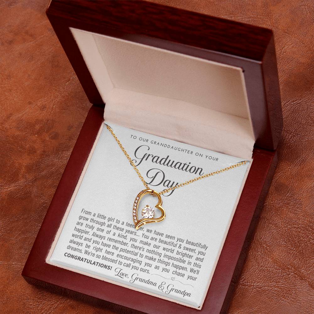 Granddaughter Graduation Gift from Grandma & Grandpa, Gift for Granddaughter Graduation, Granddaughter Graduation Necklace