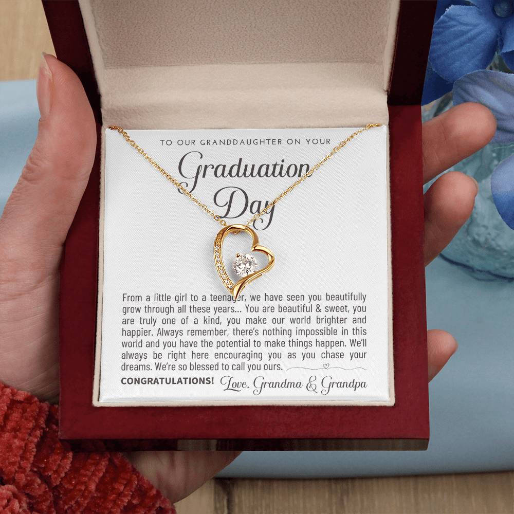 Granddaughter Graduation Gift from Grandma & Grandpa, Gift for Granddaughter Graduation, Granddaughter Graduation Necklace