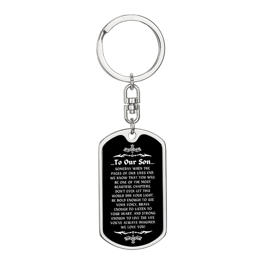 Personalized Gifts for Son, Engraved Key Chain Gift for Son, Gift for Son from Mom, Unique Birthday Gifts, Birthday Gifts Ideas for Son