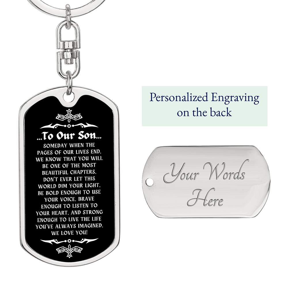 Personalized Gifts for Son, Engraved Key Chain Gift for Son, Gift for Son from Mom, Unique Birthday Gifts, Birthday Gifts Ideas for Son