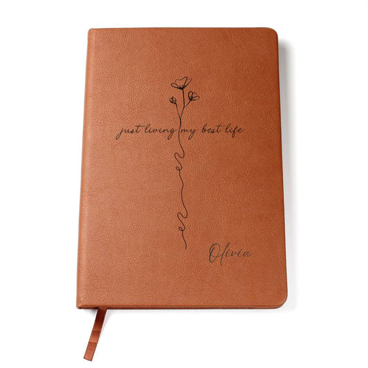 Custom Leather Journal, Personalized Quote with Name, Great Gift for any Occasion, Birthday Gifts for Her