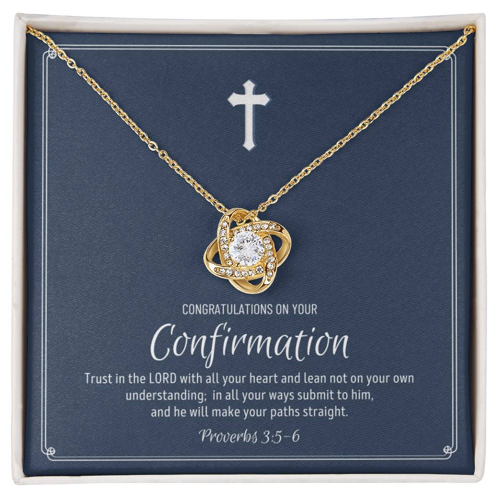 Confirmation Gift For Girls - Love Knot Necklace