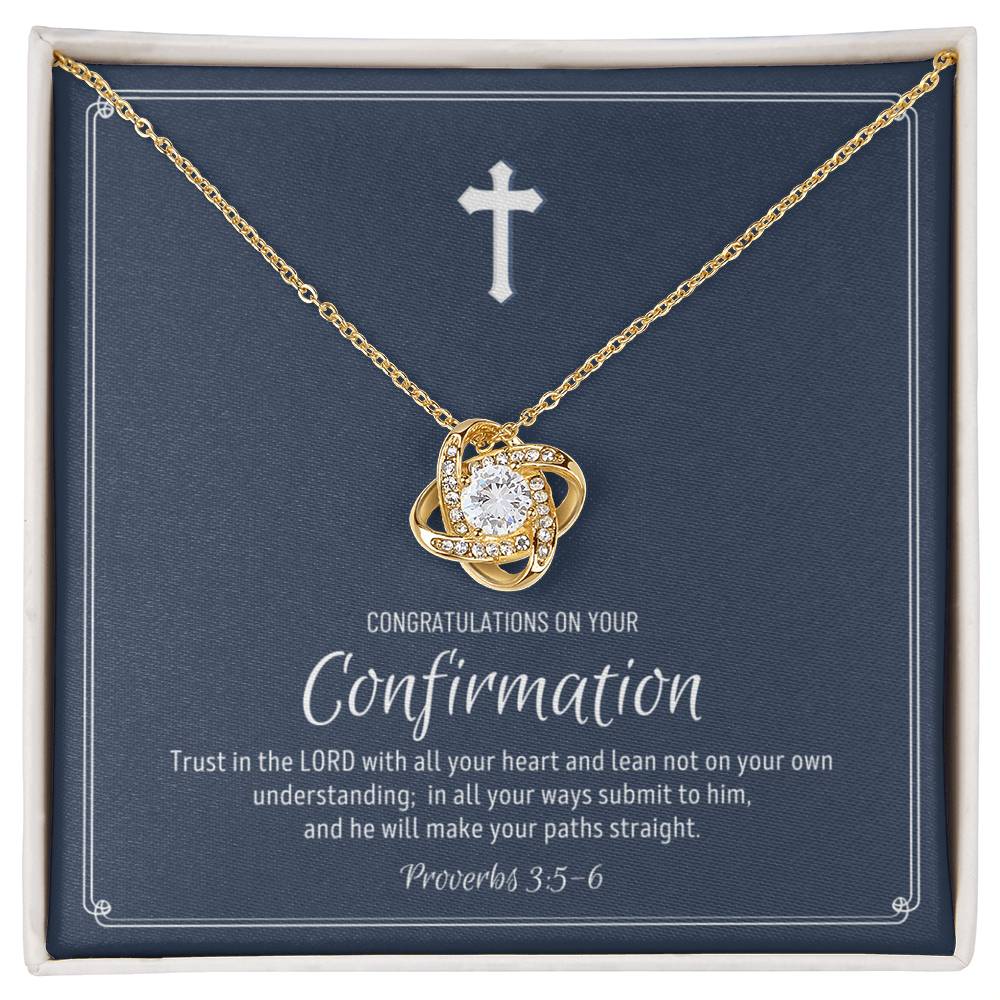 Confirmation Gift For Girls, Confirmation Granddaughter, Love Knot Necklace, Confirmation Gift Ideas For Girls, Catholic Confirmation Gift