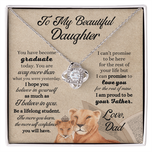 Gifts to Daughter from Dad, To My Daughter Necklace Gift, Father Daughter Necklace, Birthday Gift for Daughter from Dad, To My Daughter