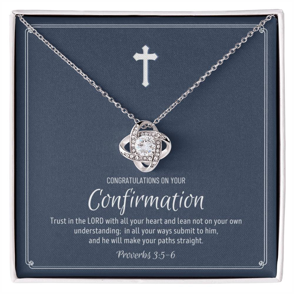 Confirmation Gift For Girls, Confirmation Granddaughter, Love Knot Necklace, Confirmation Gift Ideas For Girls, Catholic Confirmation Gift