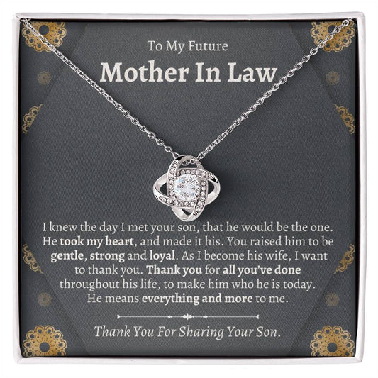 Future Mother-in-Law Gift - Love Knot Necklace - Mother-in-Law Birthday Gift - Soon-to-Be Mother-in-Law Jewelry - Mom-in-Law Wedding Gift