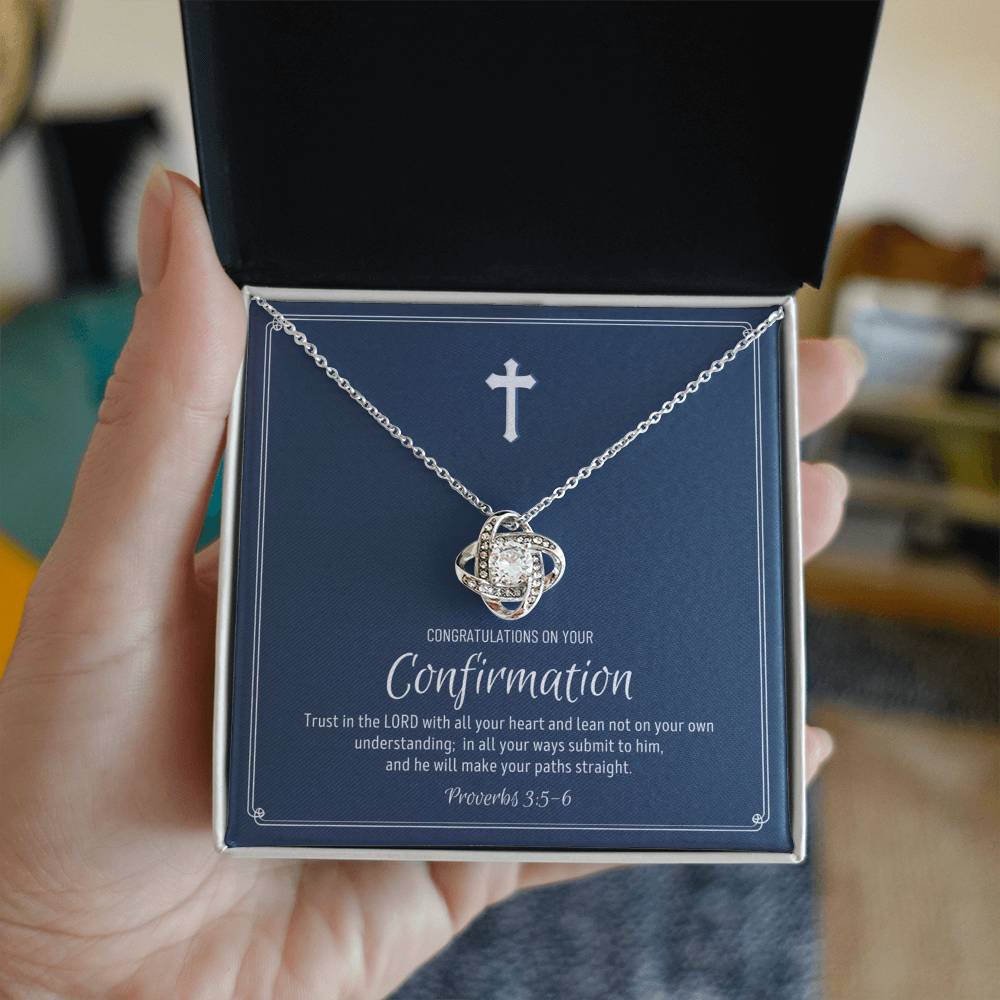 Confirmation Gift For Girls - Love Knot Necklace