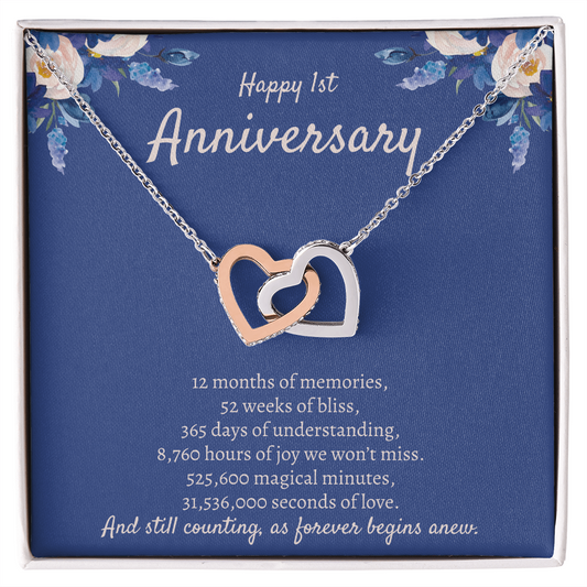 1 Year Anniversary Gift, 1st Anniversary Gift For Her, 1 Year Anniversary Gifts Ideas, 1 Year Anniversary Necklace