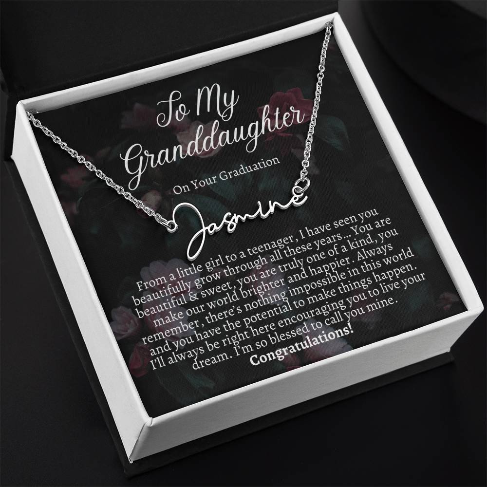 Granddaughter Graduation Gift from Grandma & Grandpa, Gift for Granddaughter Graduation, Granddaughter Jewelry