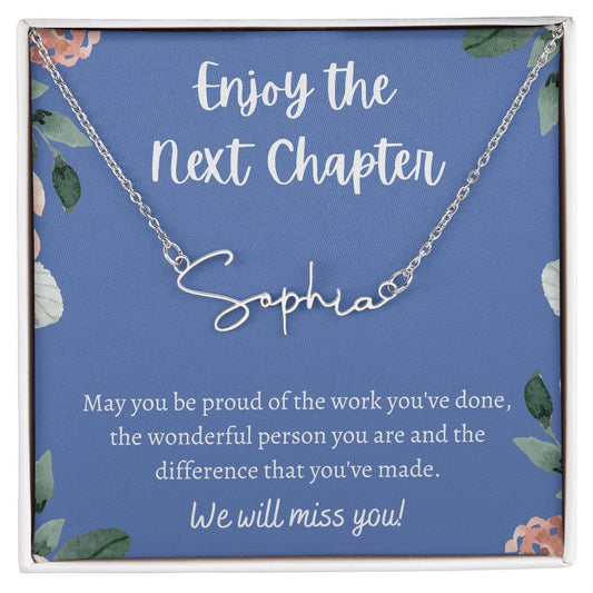 Custom Thank You Gift, Appreciation Gift, Thank You Necklace, Leaving Job Gift for Coworker, Love Knot Necklace, Coworker Gift, Colleague Gift