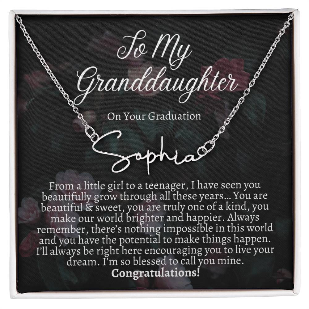 Granddaughter Graduation Gift from Grandma & Grandpa, Gift for Granddaughter Graduation, Granddaughter Jewelry