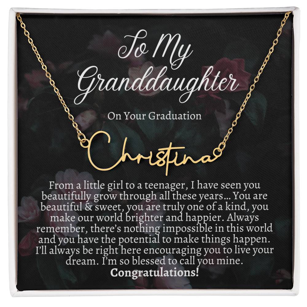 Granddaughter Graduation Gift from Grandma & Grandpa, Gift for Granddaughter Graduation, Granddaughter Jewelry