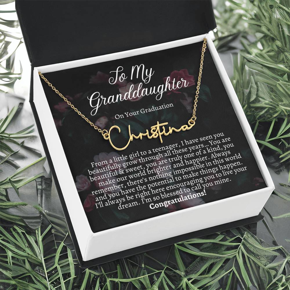 Granddaughter Graduation Gift from Grandma & Grandpa, Gift for Granddaughter Graduation, Granddaughter Jewelry