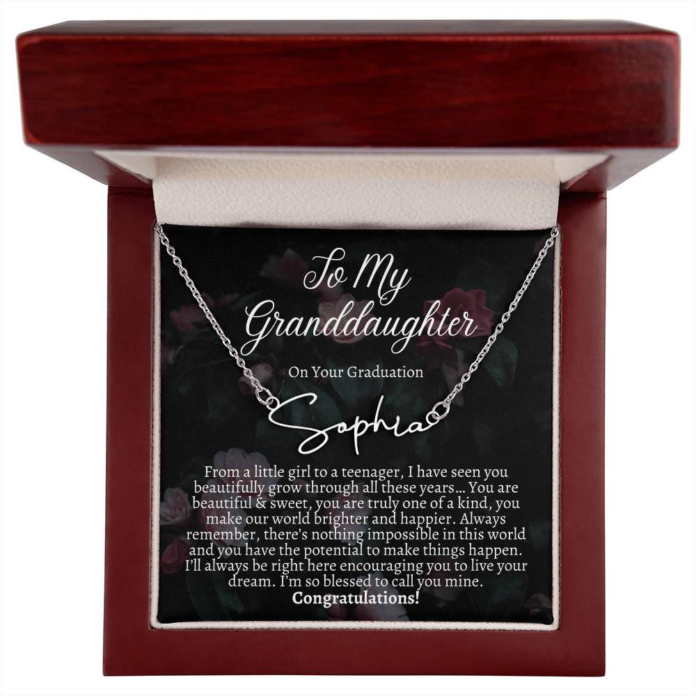 Granddaughter Graduation Gift from Grandma & Grandpa, Gift for Granddaughter Graduation, Granddaughter Jewelry