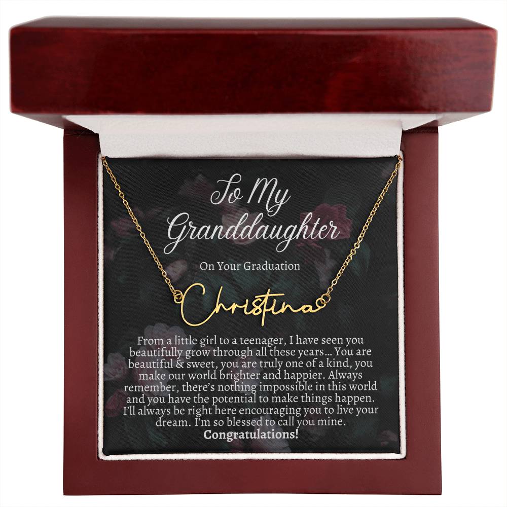 Granddaughter Graduation Gift from Grandma & Grandpa, Gift for Granddaughter Graduation, Granddaughter Jewelry