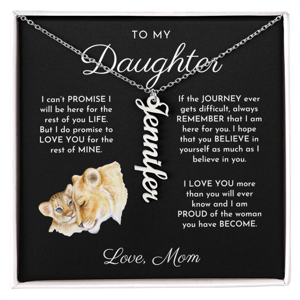 Necklace for Daughter: Heartfelt Message from Mom, Elegant Gift Box. Mother-Daughter Jewelry, Birthday Gift for Adult Daughters. Jewelry from Mom