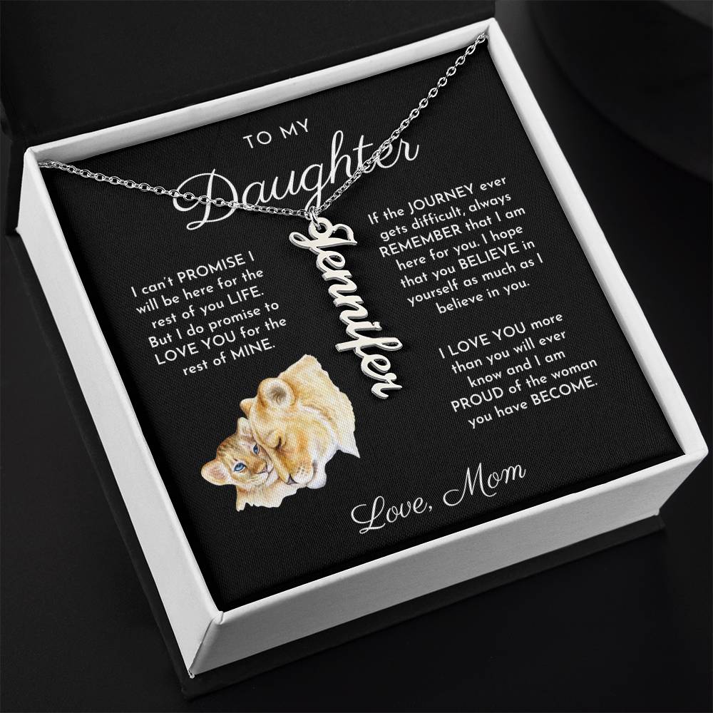 Necklace for Daughter: Heartfelt Message from Mom, Elegant Gift Box. Mother-Daughter Jewelry, Birthday Gift for Adult Daughters. Jewelry from Mom