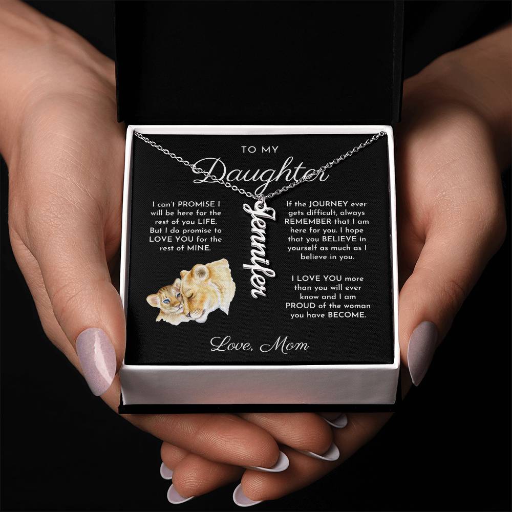 Necklace for Daughter: Heartfelt Message from Mom, Elegant Gift Box. Mother-Daughter Jewelry, Birthday Gift for Adult Daughters. Jewelry from Mom