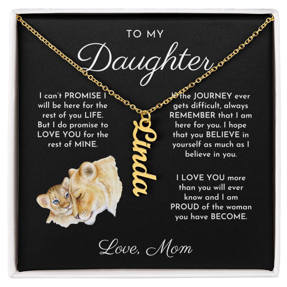 Necklace for Daughter: Heartfelt Message from Mom, Elegant Gift Box. Mother-Daughter Jewelry, Birthday Gift for Adult Daughters. Jewelry from Mom