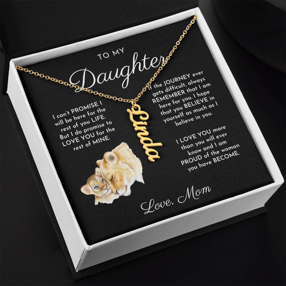 Necklace for Daughter: Heartfelt Message from Mom, Elegant Gift Box. Mother-Daughter Jewelry, Birthday Gift for Adult Daughters. Jewelry from Mom