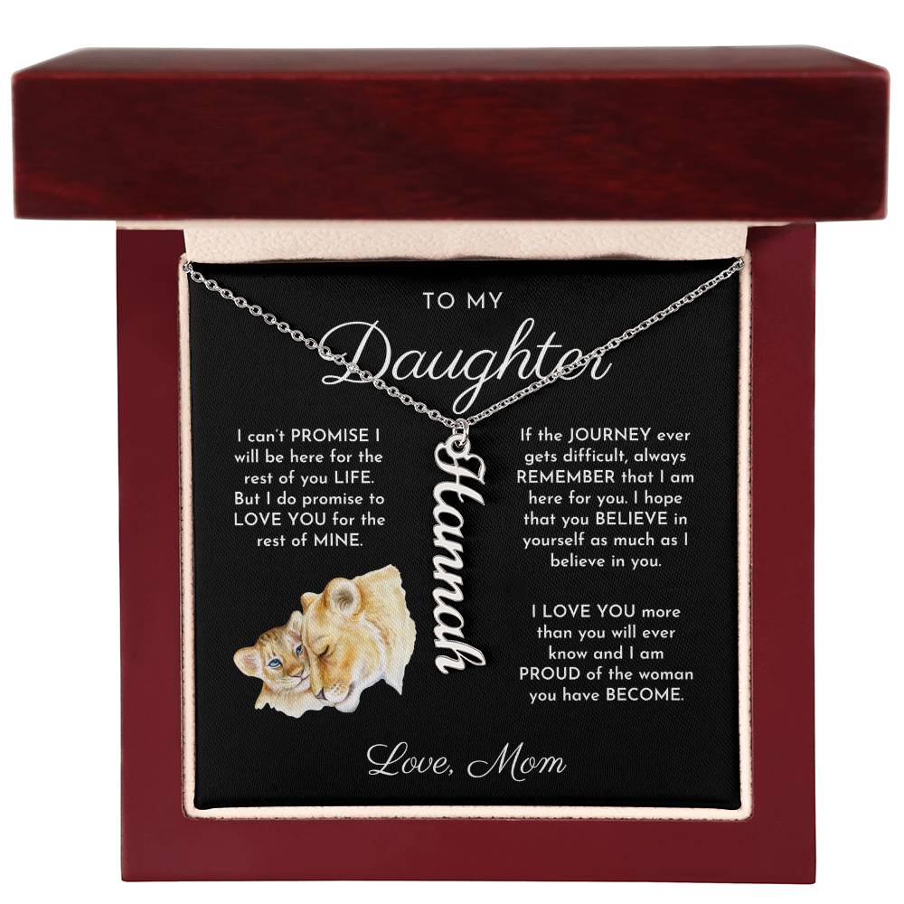 Necklace for Daughter: Heartfelt Message from Mom, Elegant Gift Box. Mother-Daughter Jewelry, Birthday Gift for Adult Daughters. Jewelry from Mom