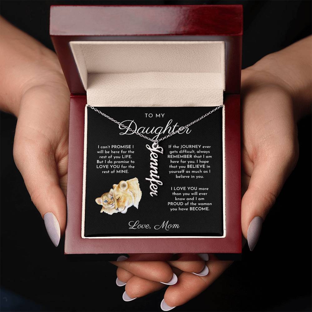 Necklace for Daughter: Heartfelt Message from Mom, Elegant Gift Box. Mother-Daughter Jewelry, Birthday Gift for Adult Daughters. Jewelry from Mom