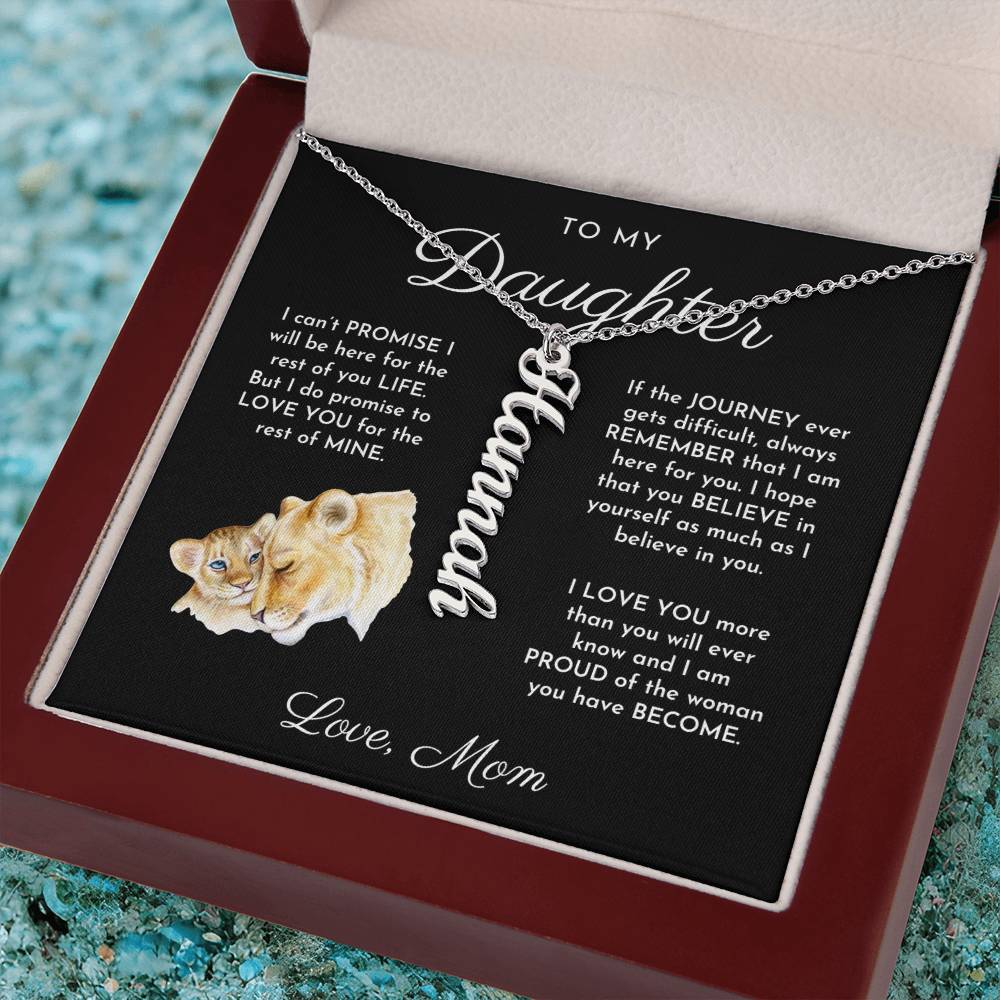 Necklace for Daughter: Heartfelt Message from Mom, Elegant Gift Box. Mother-Daughter Jewelry, Birthday Gift for Adult Daughters. Jewelry from Mom