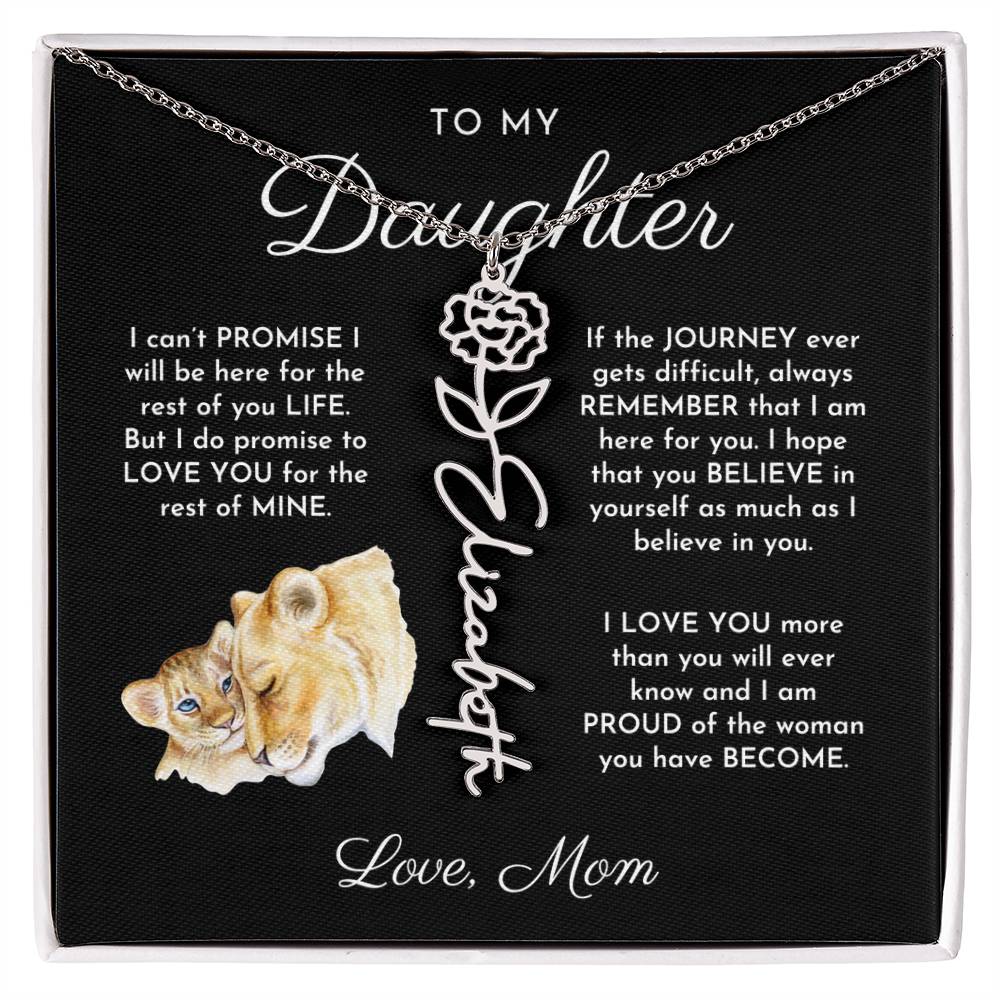 Necklace for Daughter: Heartfelt Message from Mom, Elegant Gift Box. Mother-Daughter Jewelry, Birthday Gift for Adult Daughters. Jewelry from Mom