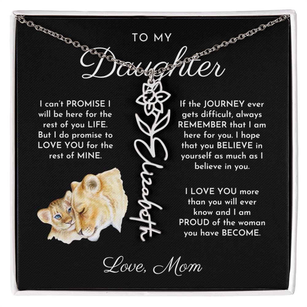 Necklace for Daughter: Heartfelt Message from Mom, Elegant Gift Box. Mother-Daughter Jewelry, Birthday Gift for Adult Daughters. Jewelry from Mom