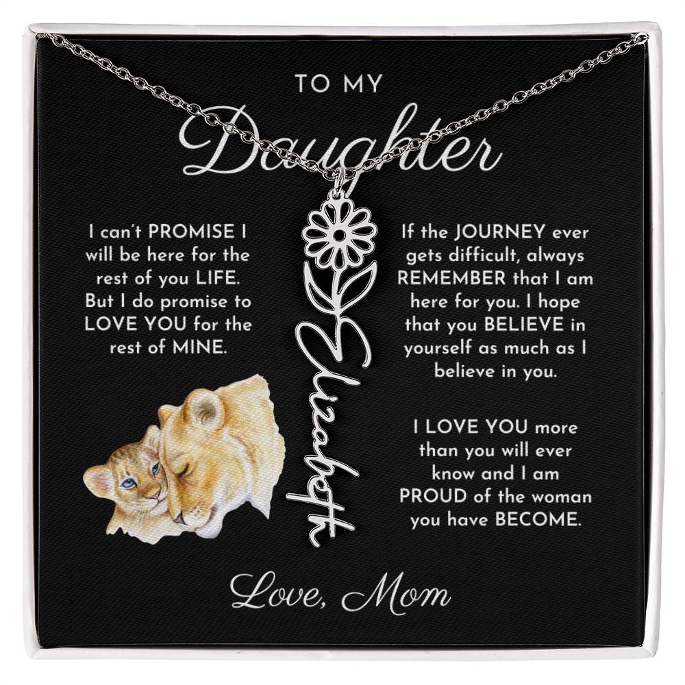 Necklace for Daughter: Heartfelt Message from Mom, Elegant Gift Box. Mother-Daughter Jewelry, Birthday Gift for Adult Daughters. Jewelry from Mom