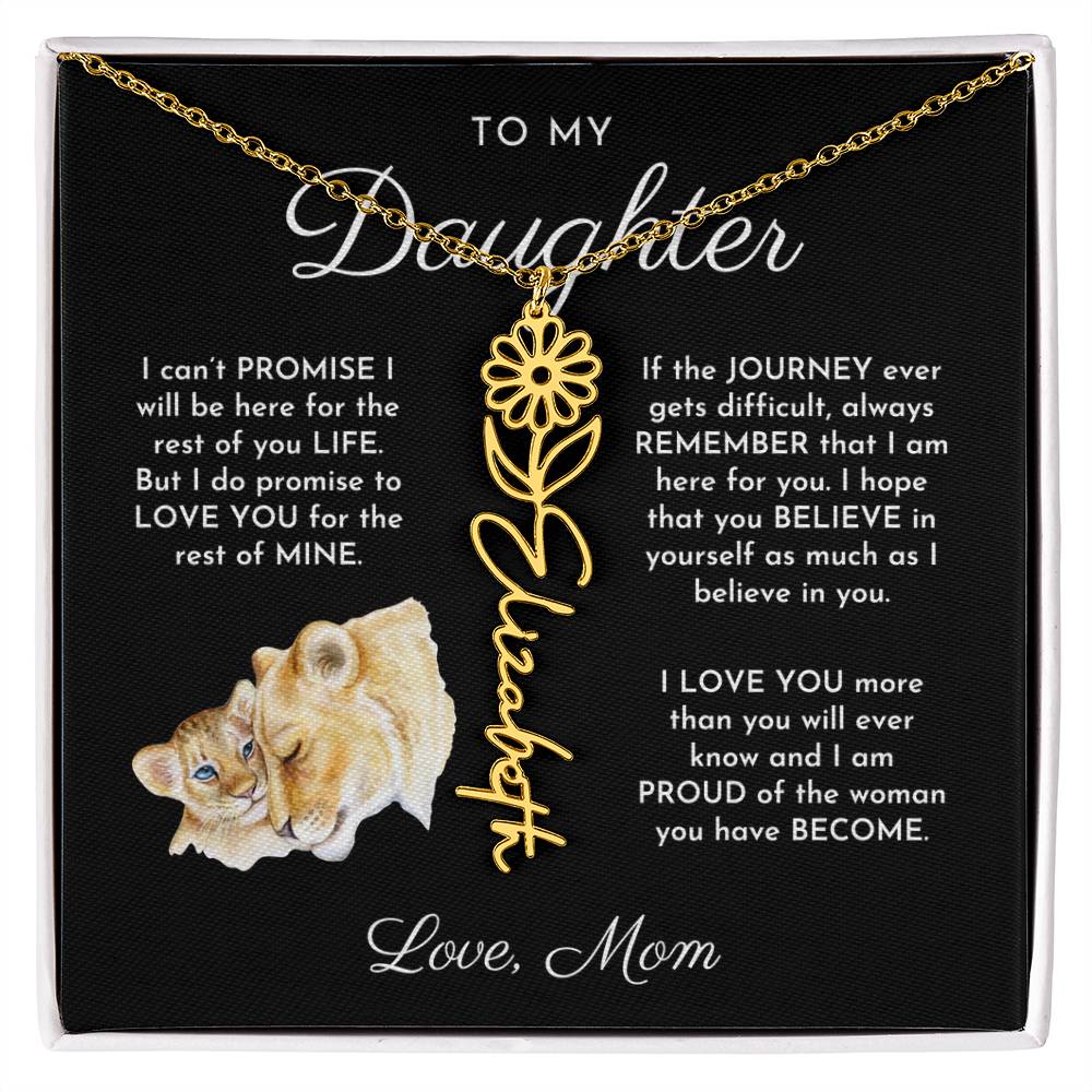 Necklace for Daughter: Heartfelt Message from Mom, Elegant Gift Box. Mother-Daughter Jewelry, Birthday Gift for Adult Daughters. Jewelry from Mom