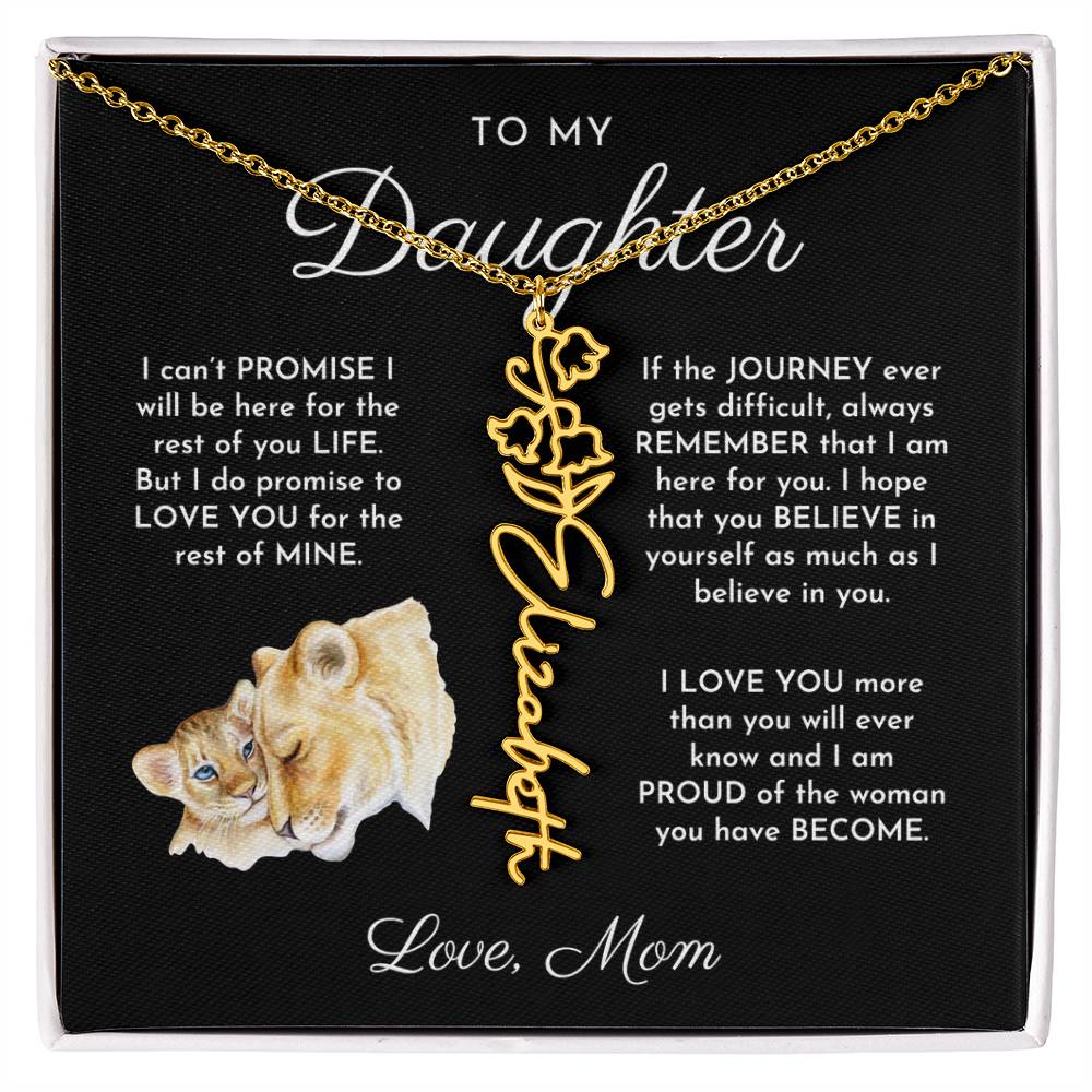 Necklace for Daughter: Heartfelt Message from Mom, Elegant Gift Box. Mother-Daughter Jewelry, Birthday Gift for Adult Daughters. Jewelry from Mom