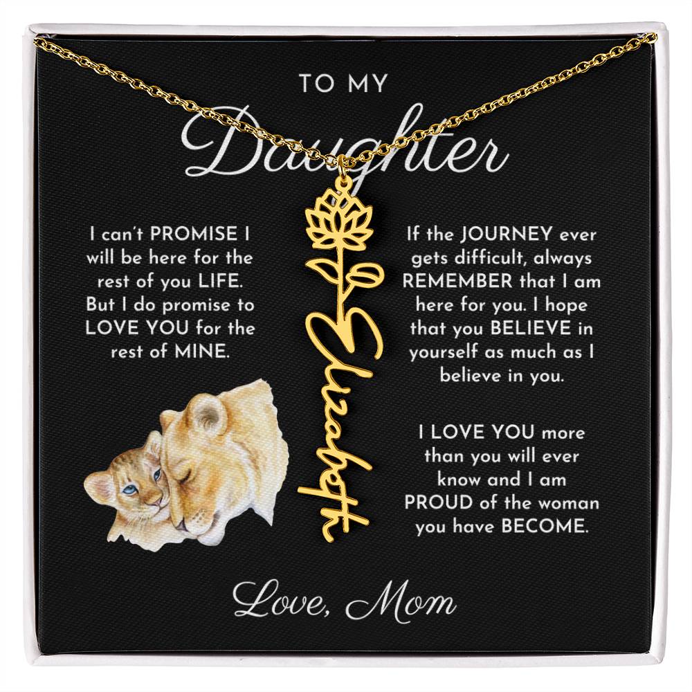 Necklace for Daughter: Heartfelt Message from Mom, Elegant Gift Box. Mother-Daughter Jewelry, Birthday Gift for Adult Daughters. Jewelry from Mom