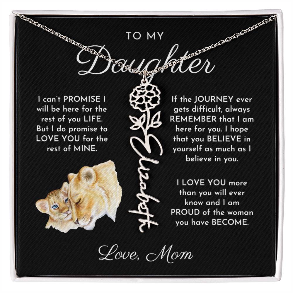 Necklace for Daughter: Heartfelt Message from Mom, Elegant Gift Box. Mother-Daughter Jewelry, Birthday Gift for Adult Daughters. Jewelry from Mom