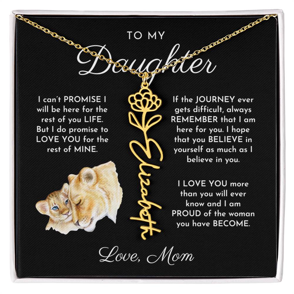 Necklace for Daughter: Heartfelt Message from Mom, Elegant Gift Box. Mother-Daughter Jewelry, Birthday Gift for Adult Daughters. Jewelry from Mom