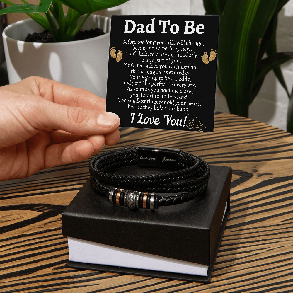 Dad to Be Love You Forever Bracelet from Bump, Hospital Gift for New Dad, New Dad Gift from Mom, Birthday Gift for Dad to Be, Expecting Father Gift