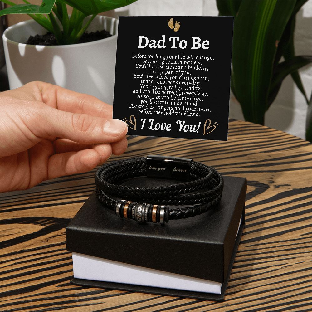 Dad to Be Love You Forever Bracelet from Bump, Hospital Gift for New Dad, New Dad Gift from Mom, Expecting Father Gift, Birthday Gift for Dad to Be