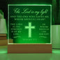 Inspiration Gift for him, Bible Gift, Bible Verse, Psalms 27:1, Bible LED Light