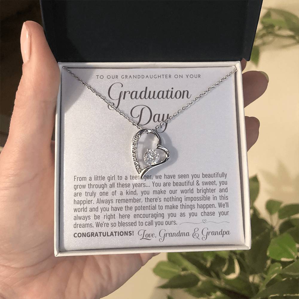 Granddaughter Graduation Gift from Grandma & Grandpa, Gift for Granddaughter Graduation, Granddaughter Graduation Necklace