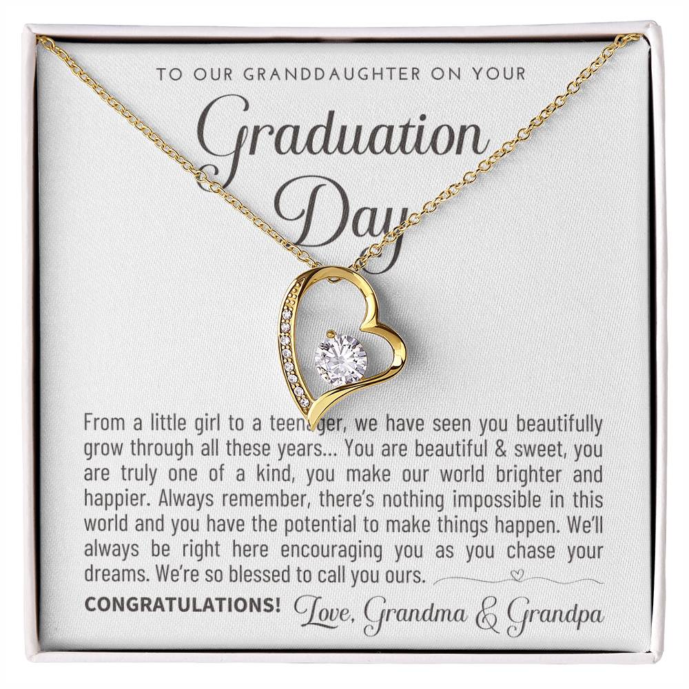 Granddaughter Graduation Gift from Grandma & Grandpa, Gift for Granddaughter Graduation, Granddaughter Graduation Necklace