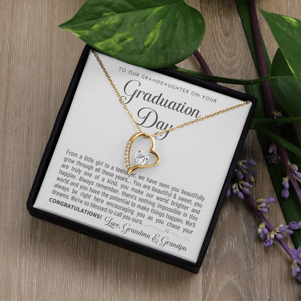 Granddaughter Graduation Gift from Grandma & Grandpa, Gift for Granddaughter Graduation, Granddaughter Graduation Necklace