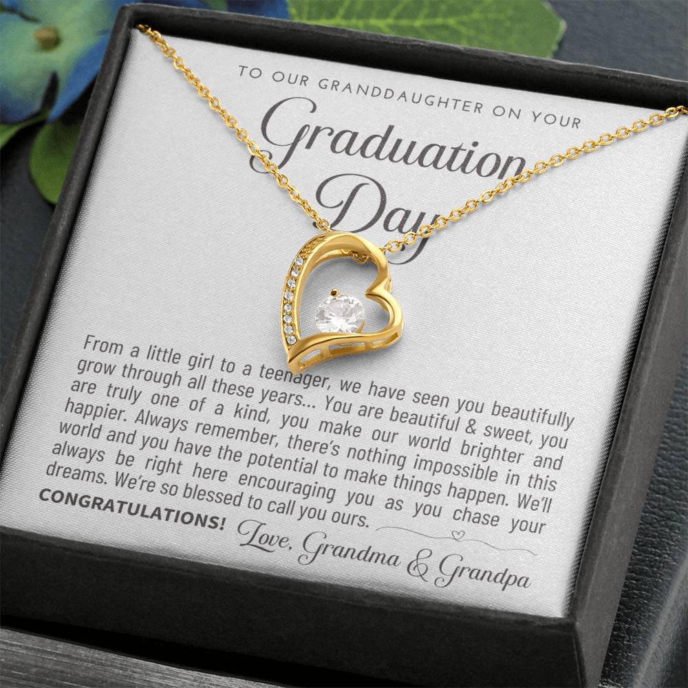 Granddaughter Graduation Gift from Grandma & Grandpa, Gift for Granddaughter Graduation, Granddaughter Graduation Necklace